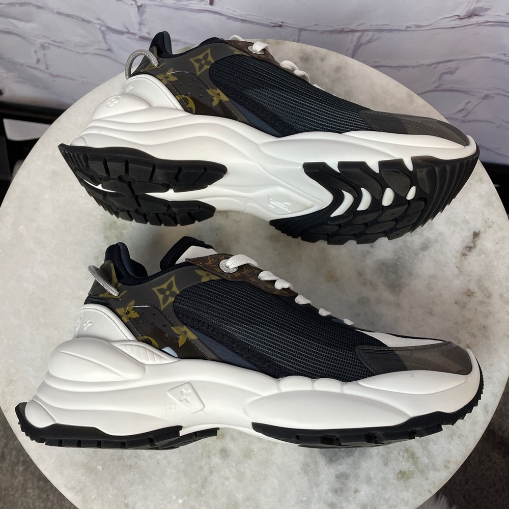 Louis Vuitton Black, White & Brown Women's Runner Sneakers - Picture 5 of 15